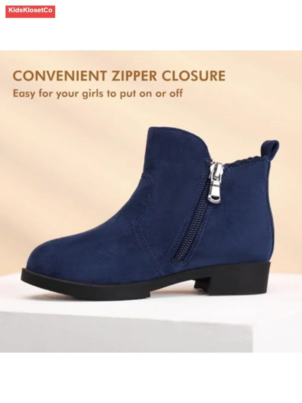 Girls Clara Ankle Boots Pearls Bow Dress Booties with Zipper
